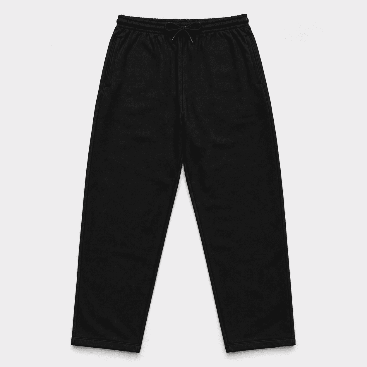 Calça Reta de Moletom Preta — foto 1