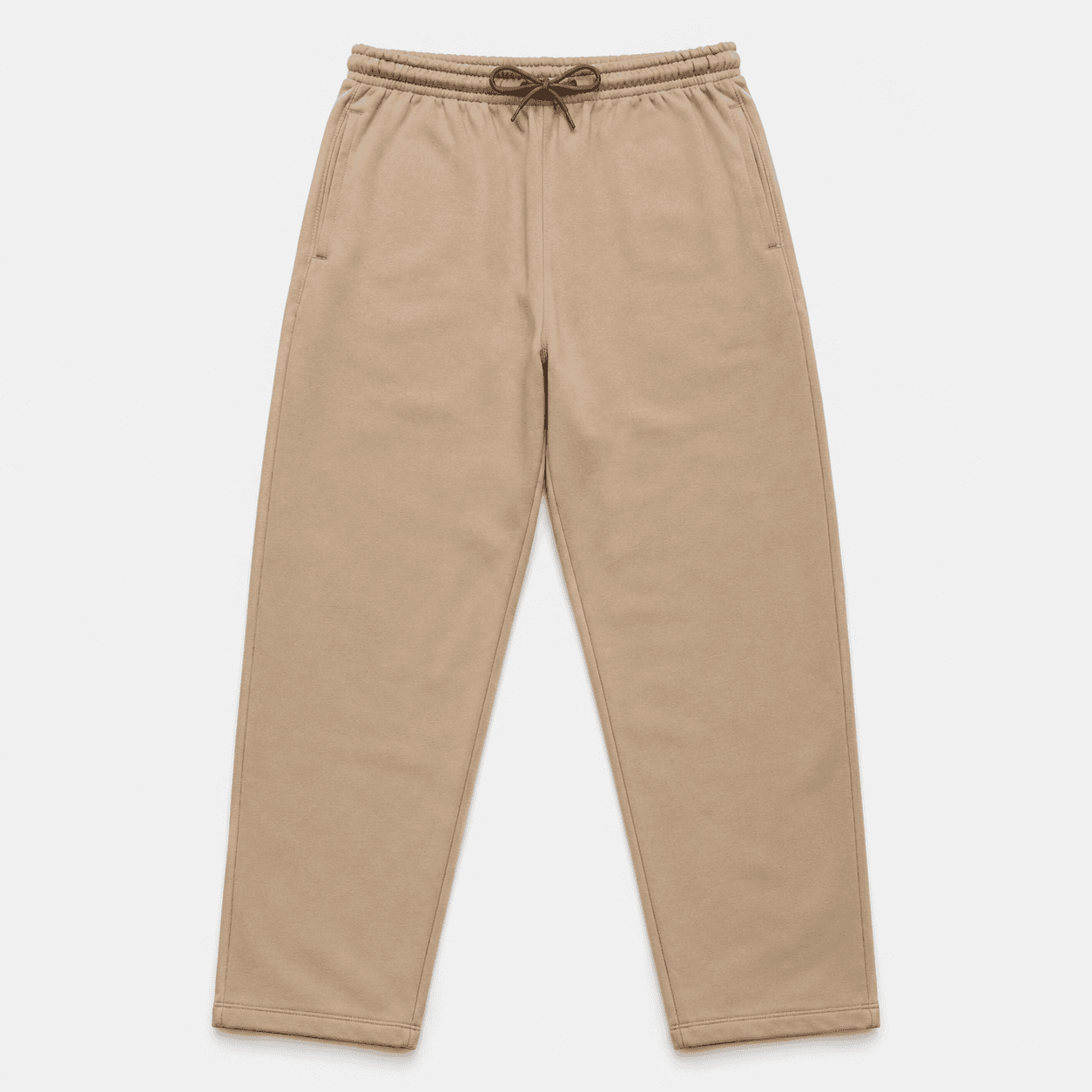 Calça Reta de Moletom Bege — foto 1